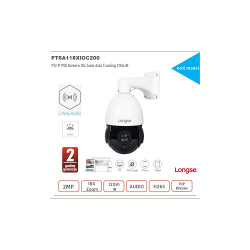 Longse PTZ IP POE Kamera 2MP 18x Zoom 120m IR Auto Tracking Cijene