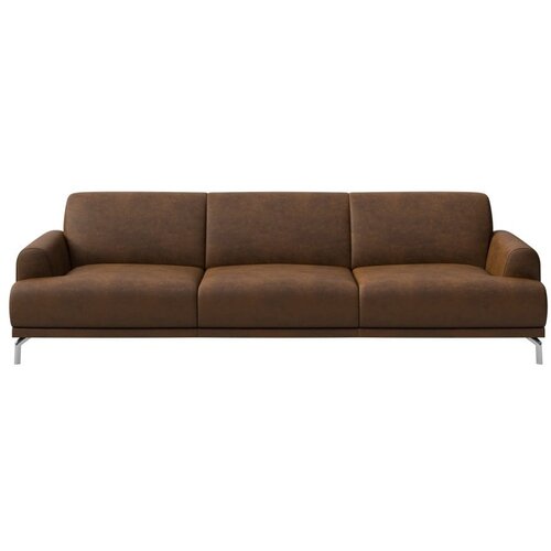 MESONICA smeđa sofa od imitacije kože Puzo, 240 cm Slike