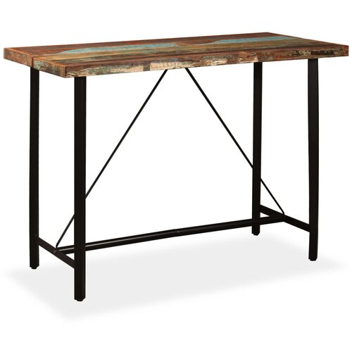 vidaXL Barska miza iz trdnega predelanega lesa 150x70x107 cm Cene