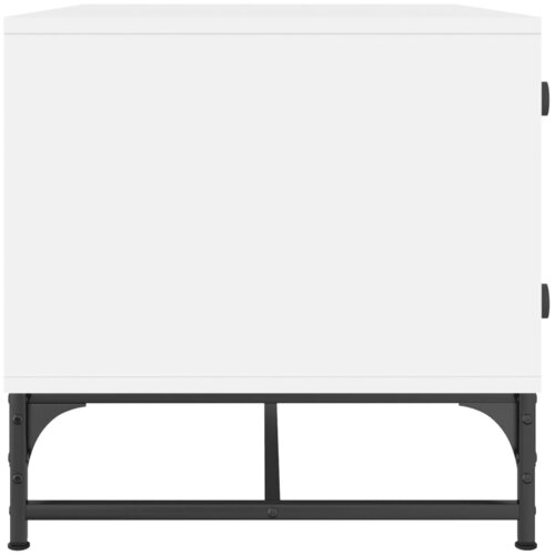  Stolić za kavu sa staklenim vratima bijeli 68,5 x 50 x 50 cm Slike