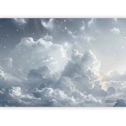 Foto tapeta - Astral Calm: Stars Scattered Over Delicate Clouds 392x280 Slike