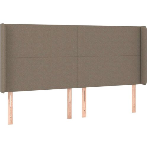 vidaXL Box spring postelja z vzmetnico LED taupe 200x200 cm blago, (20761287) Cene