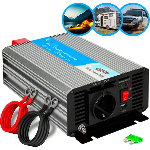 Shumee extralink OPIP-600W | pretvornik napetosti | avto 12V, 600W čisti sinus, (21327592) Cene