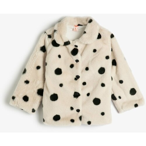 Koton Baby Girl Long Sleeve Button Closure Plush Jacket 4WMG20002AK Slike