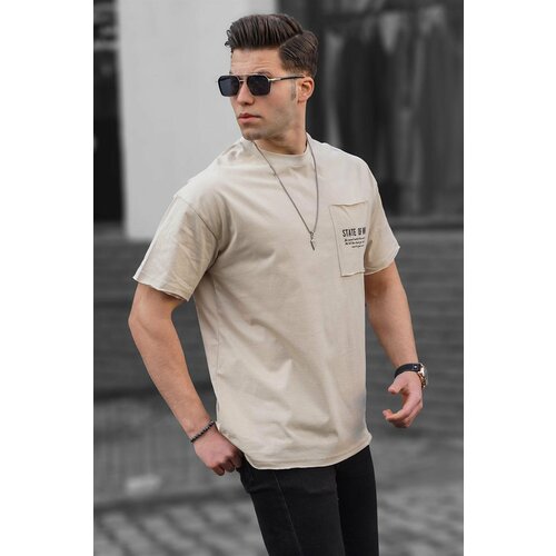 Madmext T-Shirt - Beige - Relaxed fit Cene