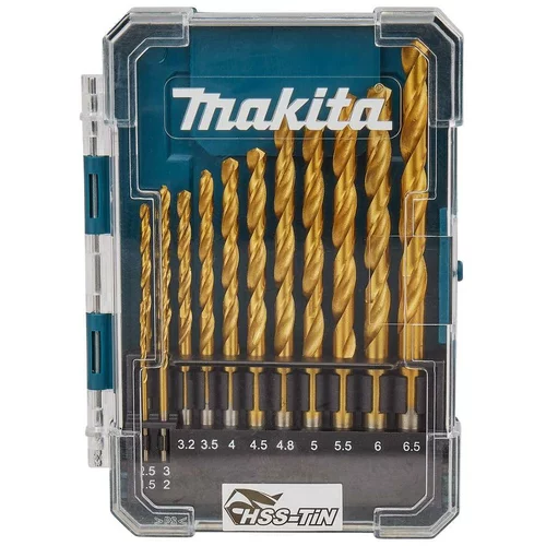 Makita 13-delni set svedrov za kovino HSS-TiN 1.5-6.5mm (D-72855)