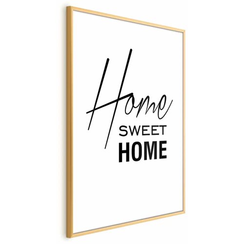  Plakat - Black and White: Home Sweet Home 60x90 Zlatni okvir Cene