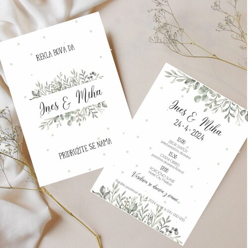  Poročna vabila ZELENJE PORZEL 206 Cene