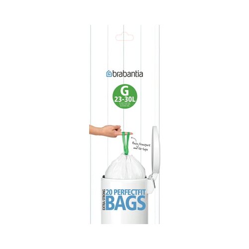 Brabantia PerfectFit vrečke za smeti v roli - 23-30L (G) - 20 kosov Cene
