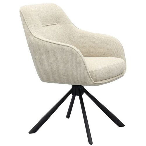 Unique Furniture Kremno bel oblazinjen jedilni stol z nasloni za roke Avola &amp;ndash; Slike