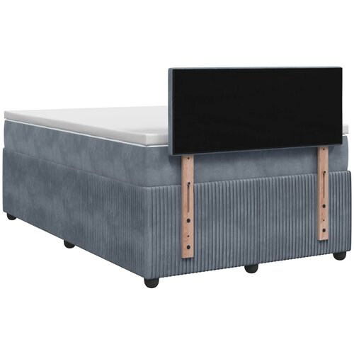  Boxspring krevet s madracem Tamnosiva 120 x 200 cm Bar&amp;scaron;un Slike