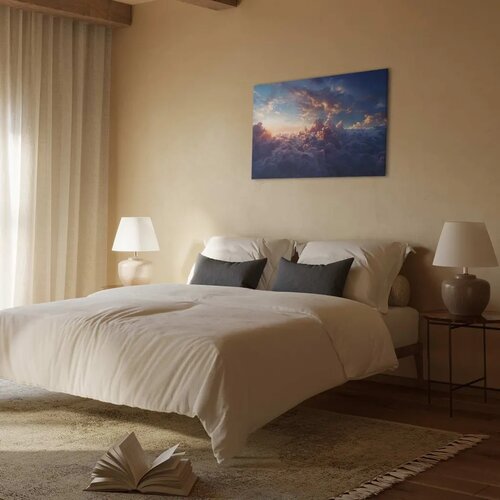  Slika - The Sun in Hiding: The Golden Face of the Sky Over a Cloudy Sea 90x60 Cijene