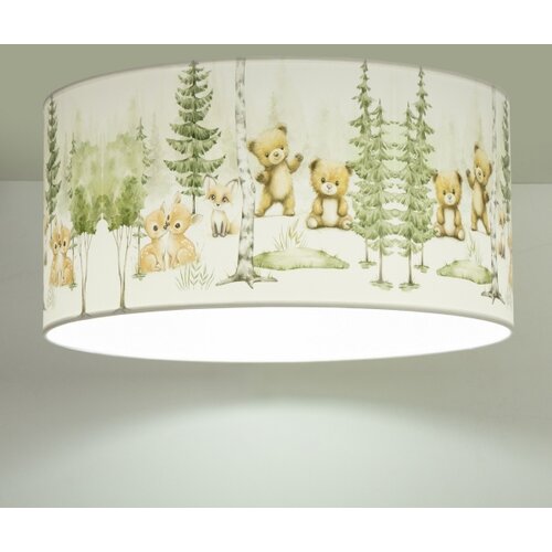  Dečije stropno svetlo KIDS ROOM 1xE27/60W/230V, prečnik 40 cm, sa motivom životinja Slike