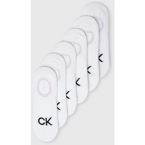 Calvin Klein Nogavice 6-pack moške, bela barva, 701220501