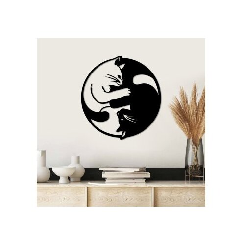 Wallity zidna dekoracija Cat 1, 54x56cm, Crna Slike