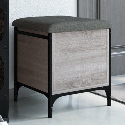 vidaXL Klupa za cipele siva boja hrasta 42x42x45 cm konstruirano drvo Cijene