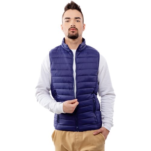 Glano Men&amp;#039;s quilted vest - dark blue Slike