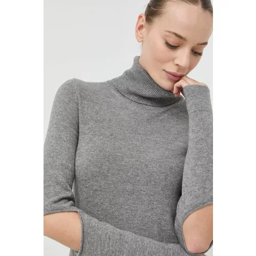 Beatrice B Vuneni pulover za žene, boja: siva, lagani, s dolčevitom