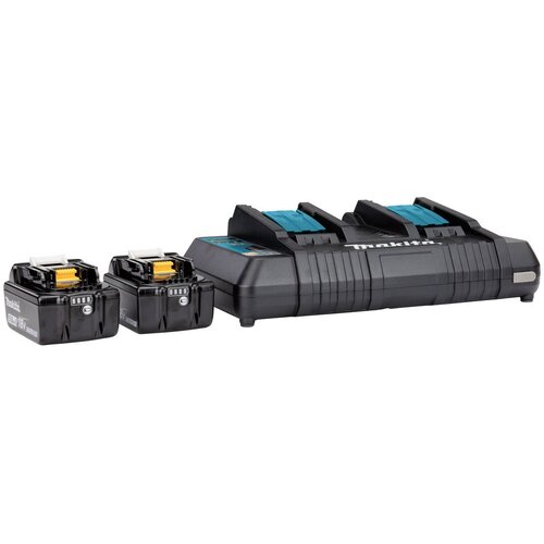 Makita set 2 x BL1850B akumulator 18V 5,0Ah lxt + brzi dupli punjač DC18RD Slike