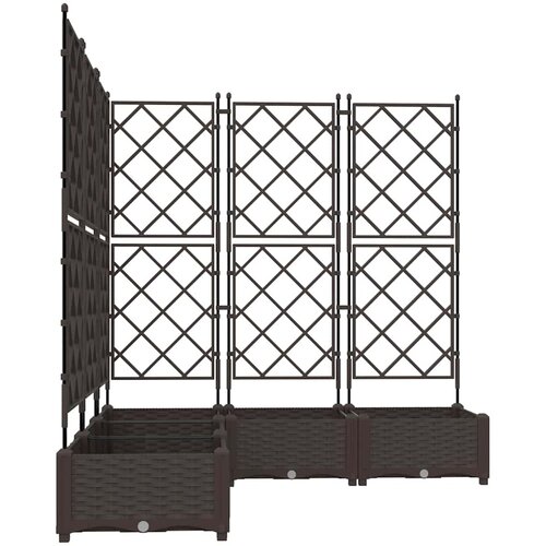  Vrtna saksija 5 pcs Smeđa 120 x 120 x 125,5 cm Plastika Slike