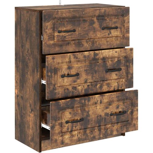  Ormar s ladicama Dimljeni hrast 66 x 34 5 x 87 cm - Dimljeni hrast Slike