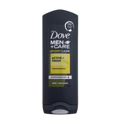 Dove Men + Care Sport Care Active + Fresh hranjivi gel za tuširanje za tijelo i lice nakon sportskih aktivnosti 250 ml za moške