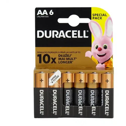 Duracell Basic AA/LR6 alkalne baterije 1,5 V, 6 kom Slike