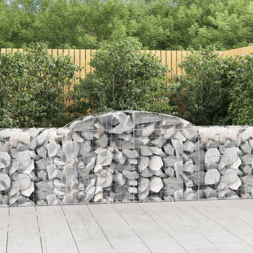  Obokane gabion košare 7 kosov 300x50x80/100 cm cinkano železo Cene