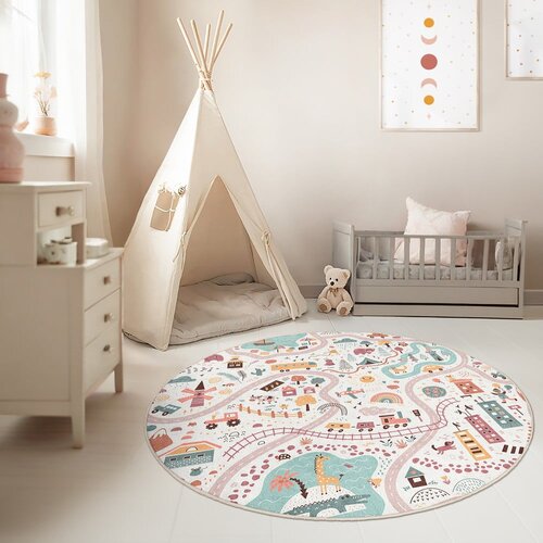 Mila Home Pralna otro&amp;scaron;ka igralna preproga &amp;oslash;120 cm Furry World &amp;ndash; Slike