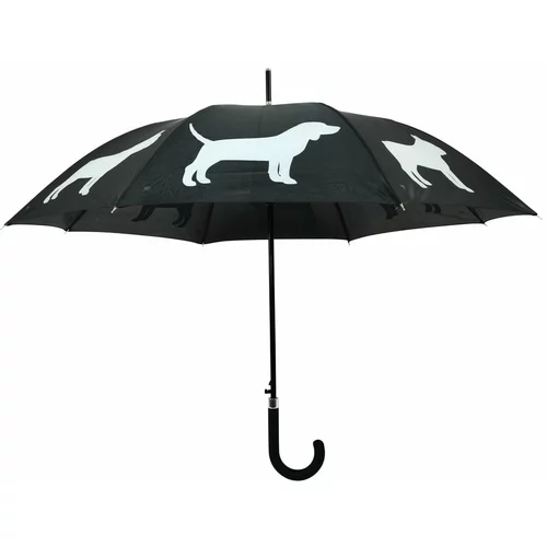 Esschert Design Crno-bijeli kišobran s reflektirajućim elementima Dog