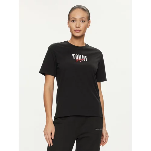 Tommy Jeans Majica Essential Logo DW0DW16441 Črna Relaxed Fit