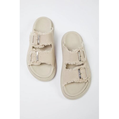 Trendyol Shoes ženske papuče Takss25Te00038, krem Cene