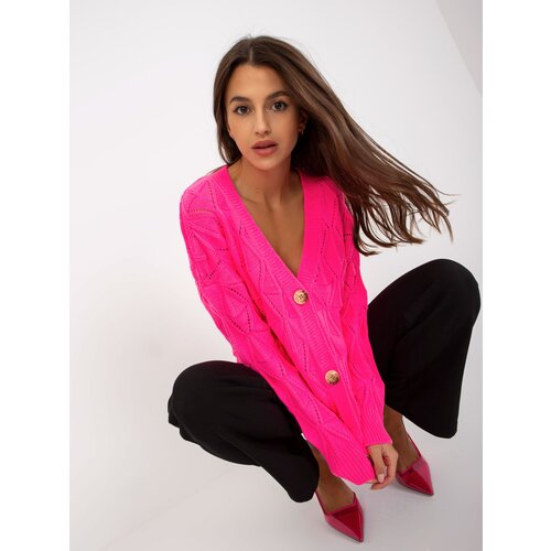 RUE PARIS Sweater-LC-SW-8035.06X-fluo pink Cene