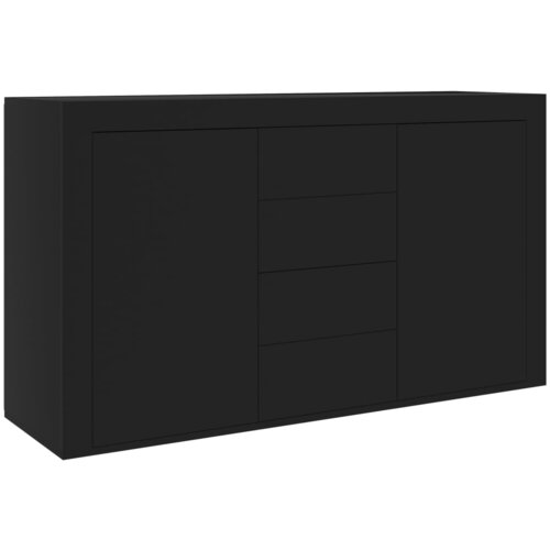 Maison Chic Komoda - Predalnik črna 120x36x69 cm iverna plo&amp;scaron;ča, (21716446) Slike