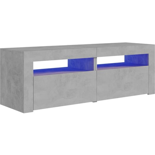 Maison Chic TV omarica - TV stojalo - Televizijska omarica z LED lučkami betonsko siva 120x35x40 cm, (21698927) Slike