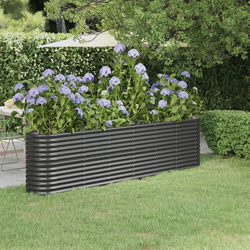 Furnova Visoka greda iz pra&amp;scaron;no premazanega jekla 260x40x68 cm antracit, (21920306) Slike