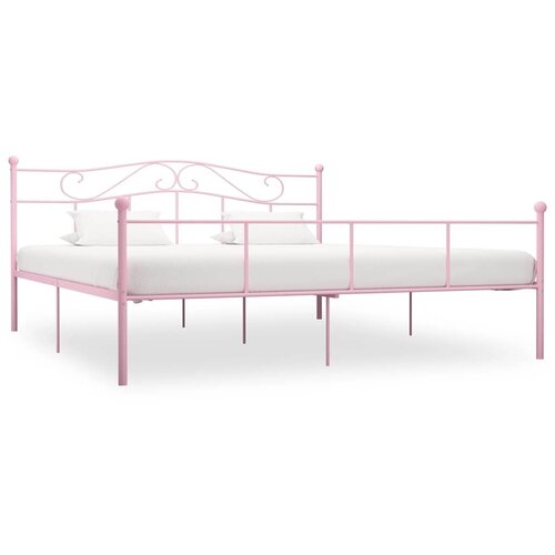 Okvir za krevet ružičasti metalni 200 x 200 cm - Ružičasta 200 x 200 cm Cijene