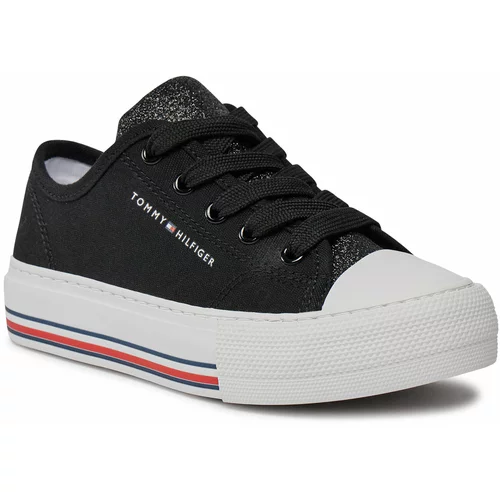 Tommy Hilfiger Modne superge Low Cut Lace-Up Sneaker T3A9-33185-1687 M Black 999