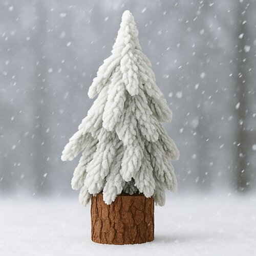  Dekorativna božična smreka s snegom 20 x 9 cm Slike