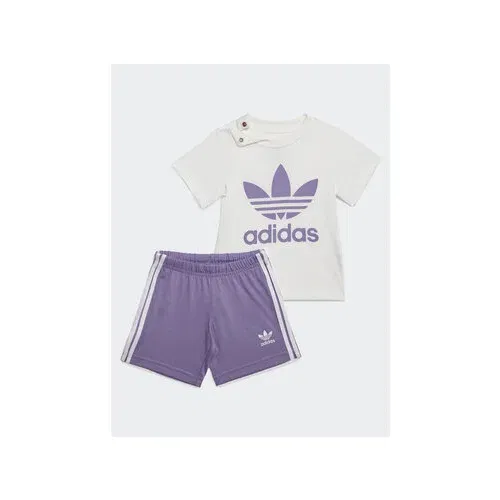 Adidas Komplet majica in športne kratke hlače Trefoil Shorts Tee Set IB8641 Vijolična Regular Fit