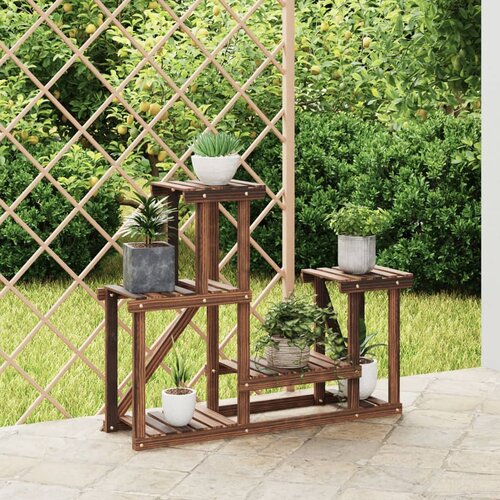 VidaXL Stojalo za rastline 90x25x73,5 cm trden les jelke Slike