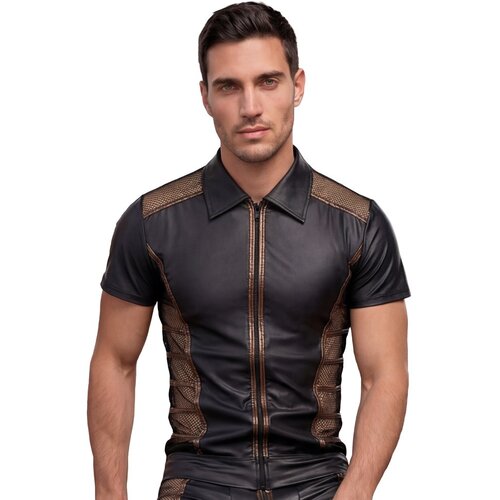 NEK Cool Wetlook Emphasising Short-Sleeved Shirt 2162067 Black S Cene