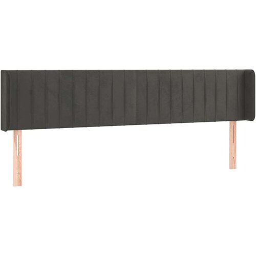  Uzglavlje s u&amp;scaron;ima tamnosivo 203x16x78/88 cm bar&amp;scaron;unasto Slike