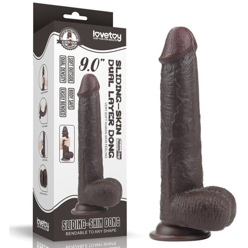 Lovetoy 2021 Sliding-Skin Dual Layer Dong 9.0" Brown Cijene