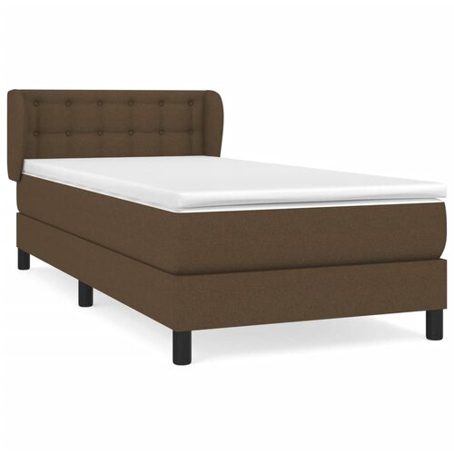 Maison Chic Box spring postelja - Vzmetna postelja z vzmetnico temno rjava 90x200 cm blago SL13660, (21900804) Slike