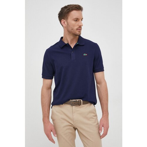 Lacoste Bombažen polo mornarsko modra barva Slike