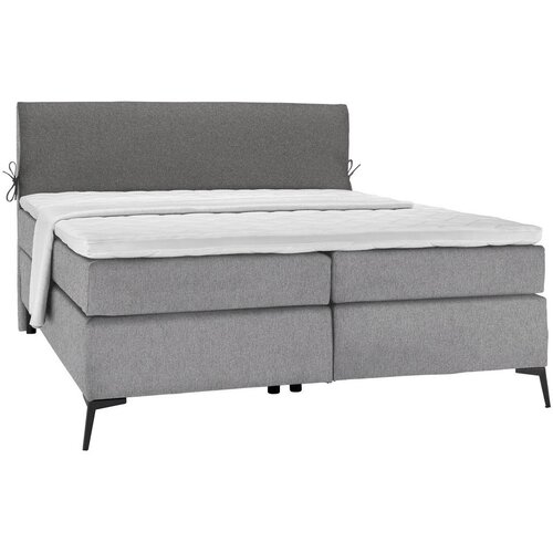 Hom`in postelja boxspring 160 cm x 200 cm , tekstil siva, temno siva Cene