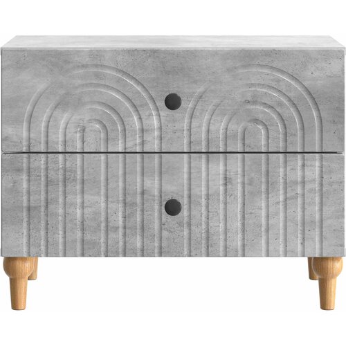  Noćni ormar Betonska siva 62 x 34,5 x 48 cm Konstruirano drvo Slike