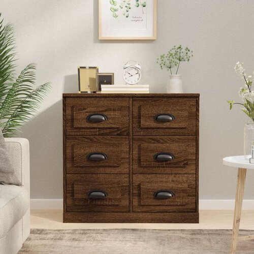 Komoda smeđi hrast 70x35,5x67,5 cm konstruirano drvo Cijene