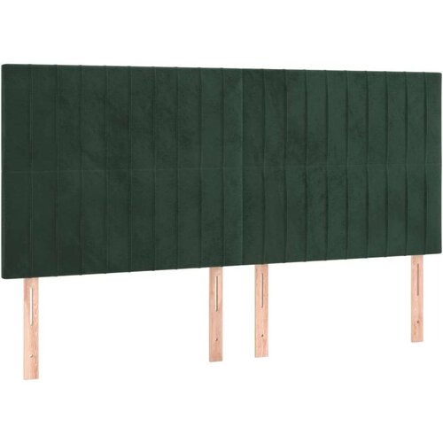  Uzglavlje 4 kom tamnozeleni 90x5x78/88 cm bar&amp;scaron;unasti Slike